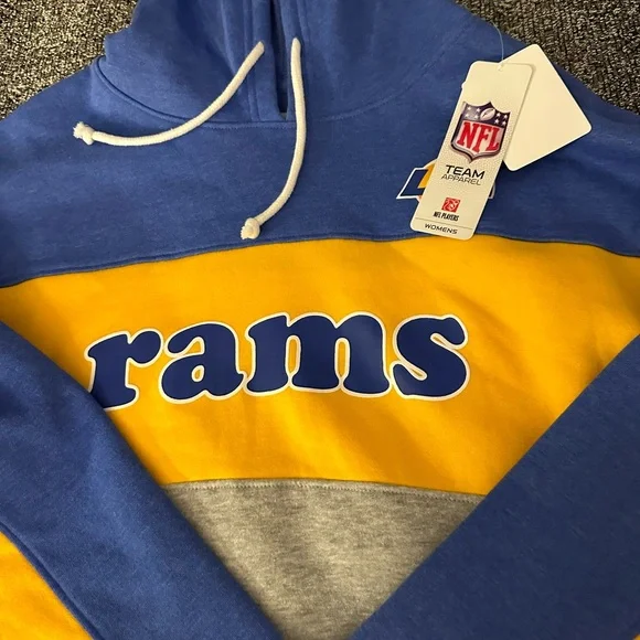 La Los Angeles Rams Women’s Hoodie Pullover Sweater new nwt M Medium - Picture 4 of 7
